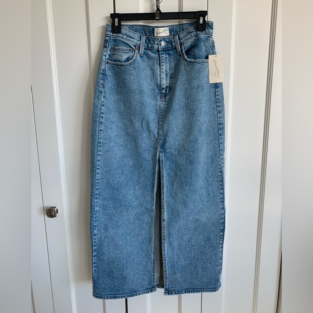 NWT Universal Thread Denim Maxi Skirt